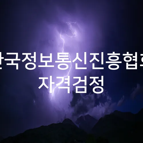 한국정보통신진흥협회 자격검정