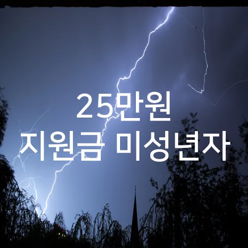 25만원 지원금 미성년자