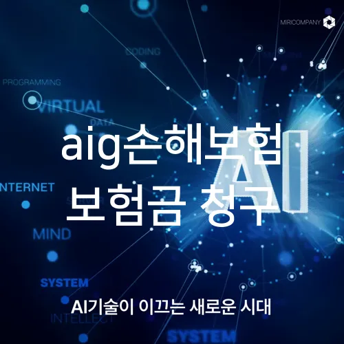 aig손해보험 보험금 청구