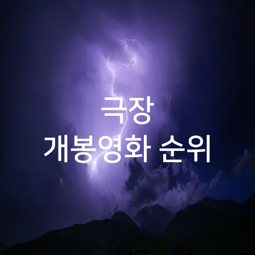 극장 개봉영화 순위