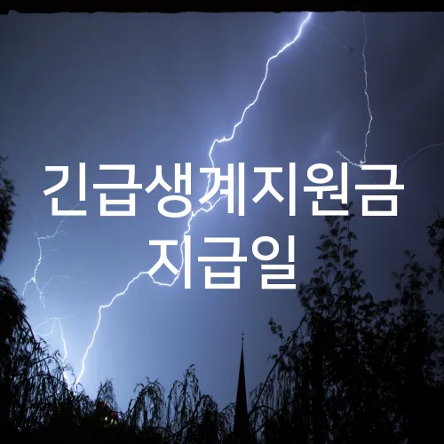 긴급생계지원금 지급일