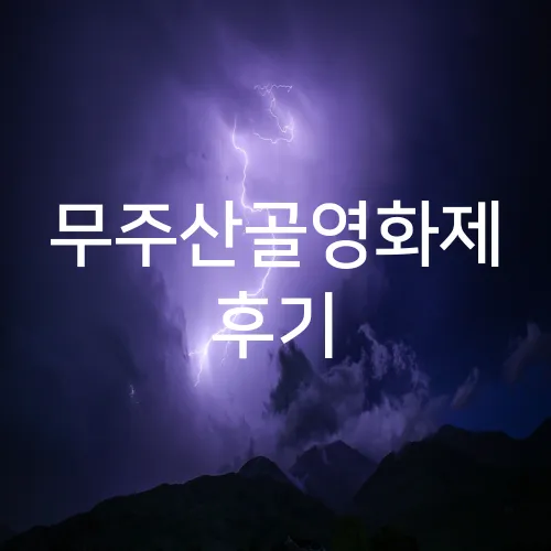 무주산골영화제 후기