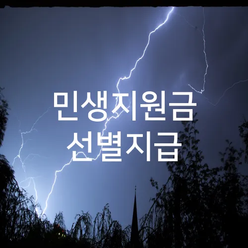 민생지원금 선별지급
