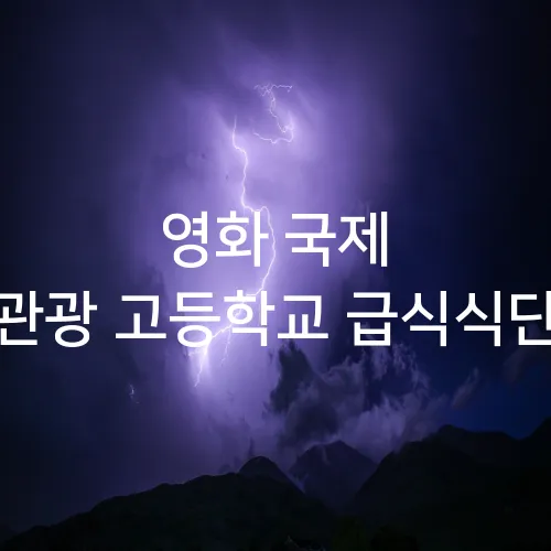 영화 국제 관광 고등학교 급식식단