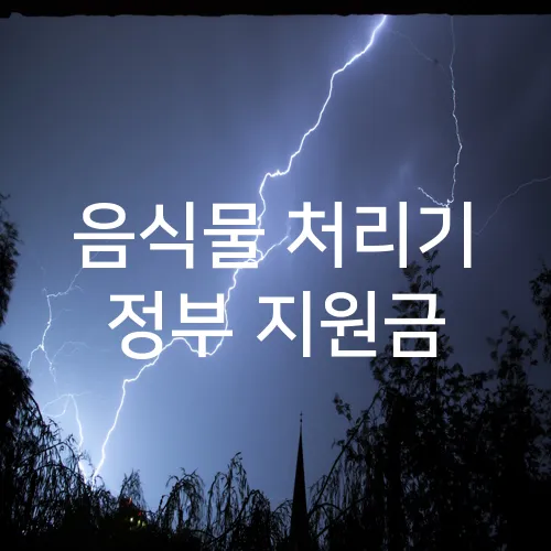 음식물 처리기 정부 지원금