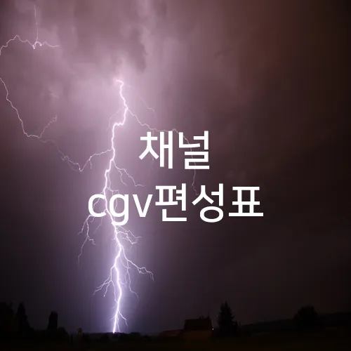 채널 cgv편성표