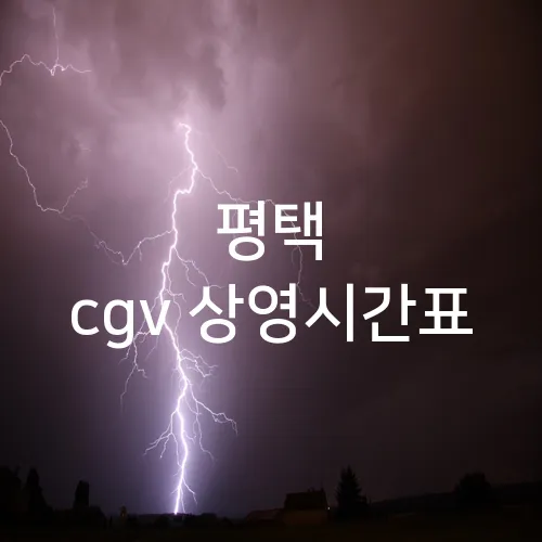 평택 cgv 상영시간표