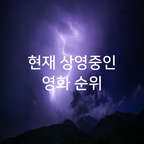 현재 상영중인 영화 순위