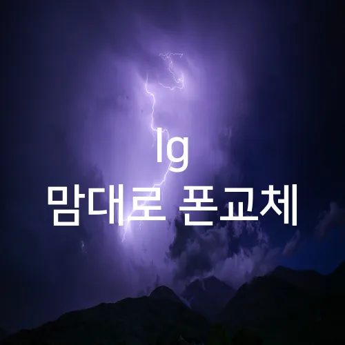lg 맘대로 폰교체