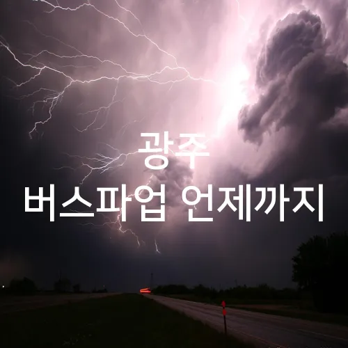 광주 버스파업 언제까지