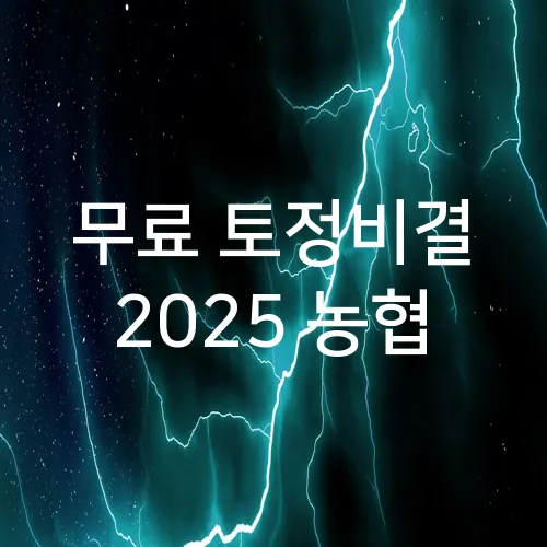 무료 토정비결 2025 농협