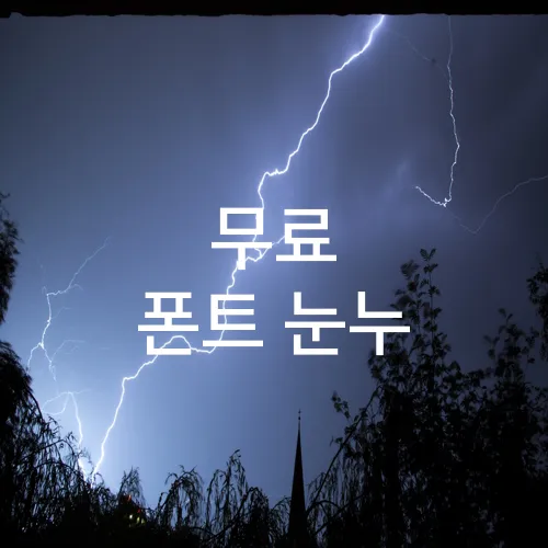 무료 폰트 눈누