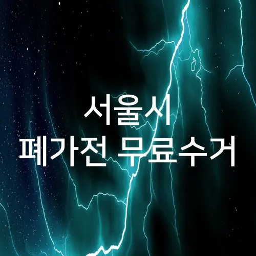 서울시 폐가전 무료수거