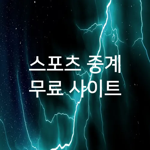 스포츠 중계 무료 사이트