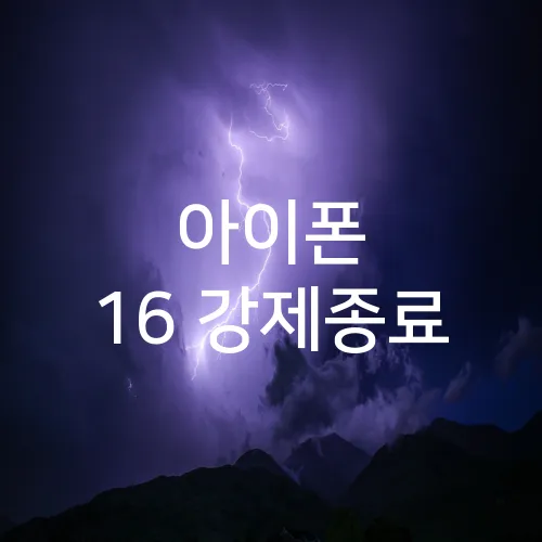 아이폰 16 강제종료
