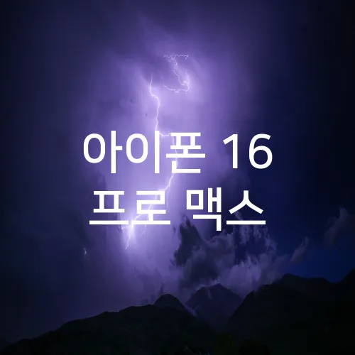 아이폰 16 프로 맥스