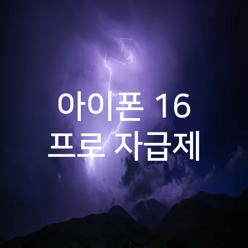 아이폰 16 프로 자급제