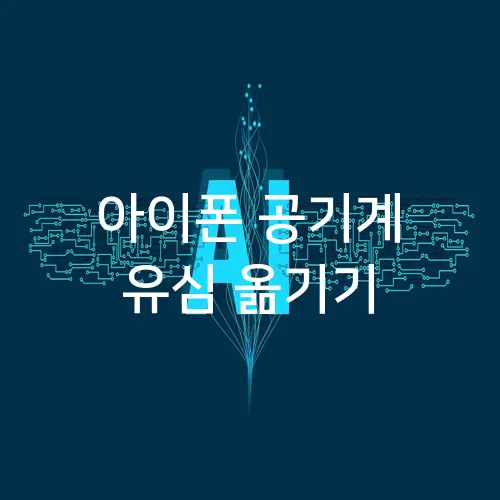 아이폰 공기계 유심 옮기기