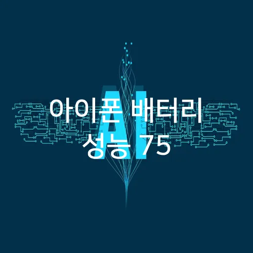 아이폰 배터리 성능 75