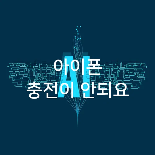 아이폰 충전이 안되요