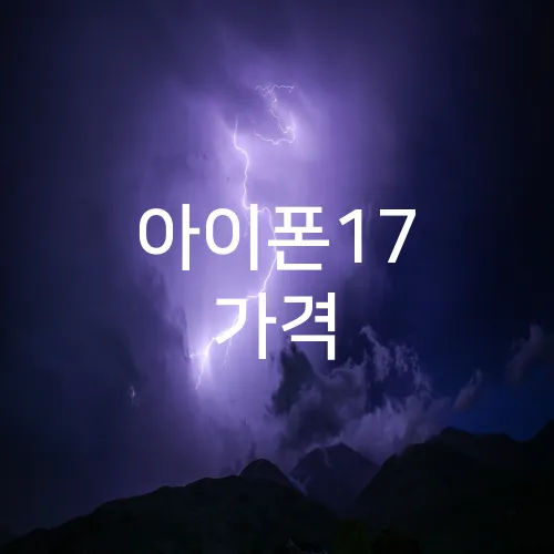 아이폰17 가격