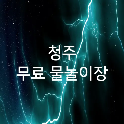 청주 무료 물놀이장