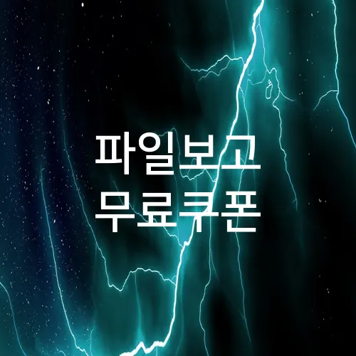 파일보고 무료쿠폰